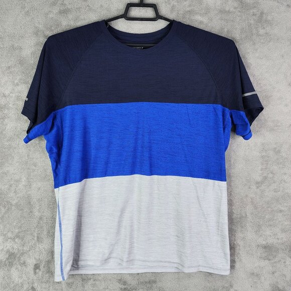 Men's Blue Gray Colorblock Old Navy Active Athletic Shirt Breathe On Size XL - Picture 2 of 9